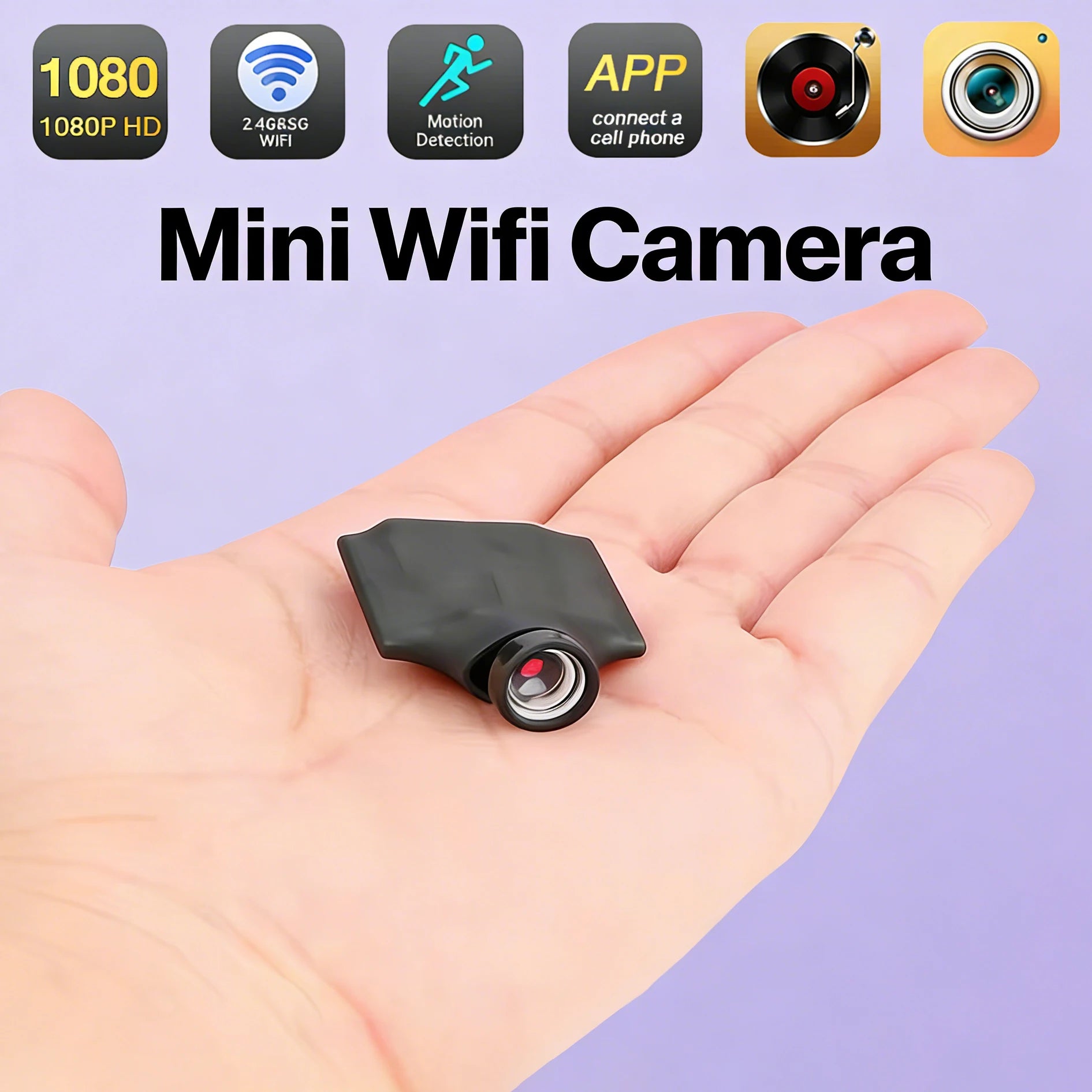 1080P Mini Camera Module WiFi Camera HD DIY Video Recorder Motion Detection Home Security Surveillance Camcorder Remote View