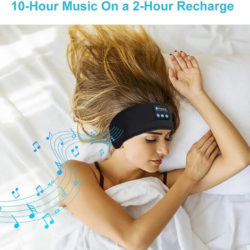 Bluetooth 5.0 Earphones Sports Sleeping Headband Elastic Wireless Headphone Music Eye Mask Wireless Bluetooth Headset Headband