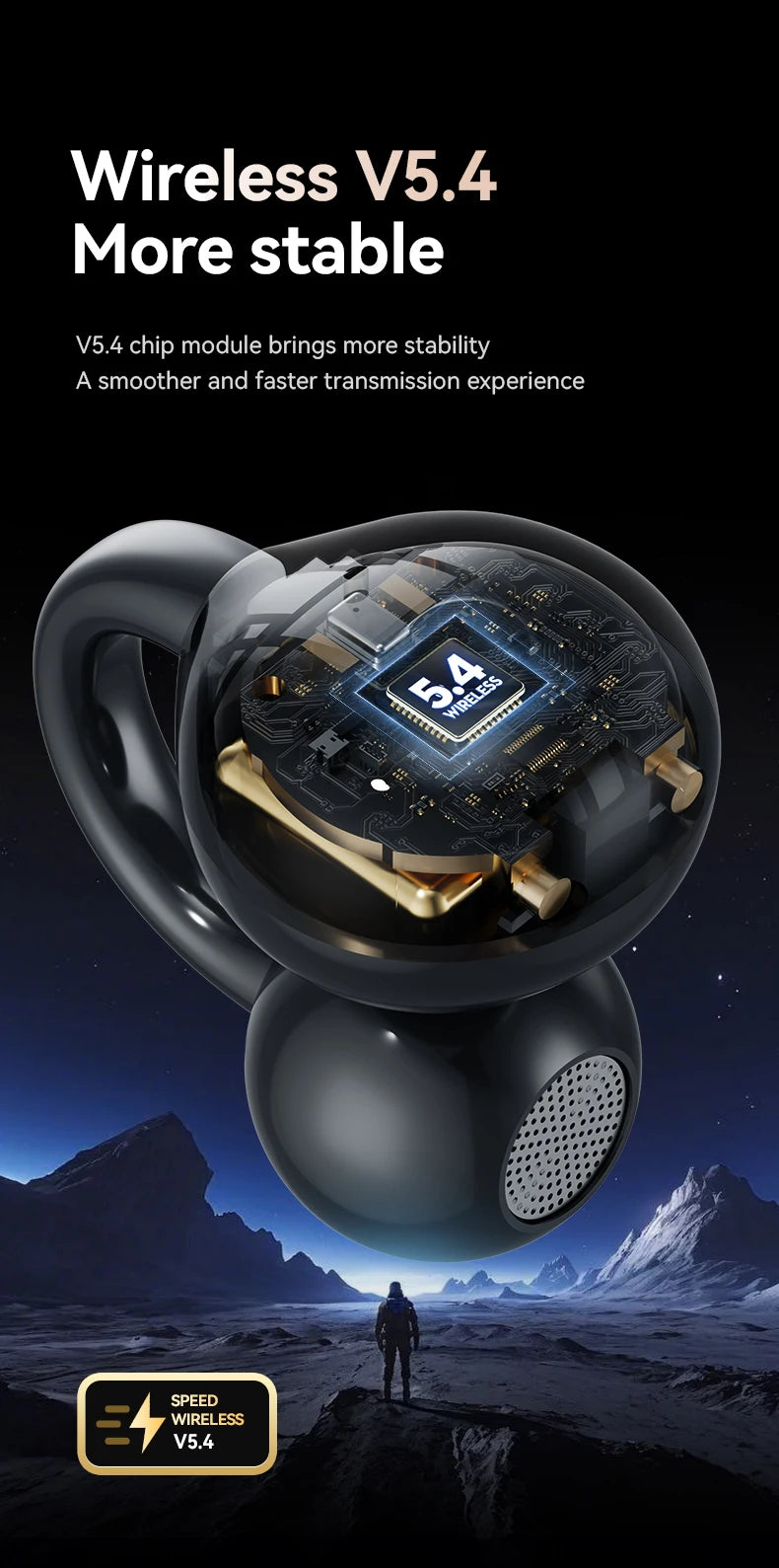 New AI BT Earphone Translation into 144 Languages Wireless Bluetooth Headphone Smart Voice Real Time Headset for Travel Work
