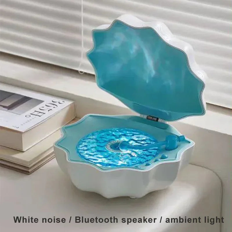 Wave Vinyl Record Player – Retro Bluetooth Speaker with White Noise & Color Light