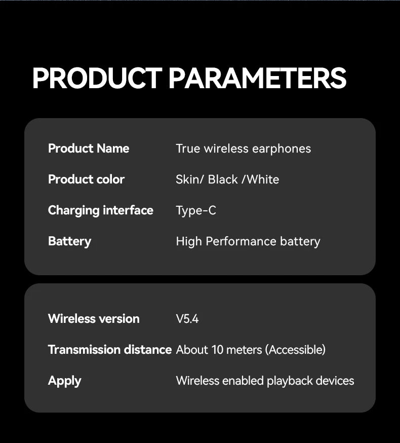 New AI BT Earphone Translation into 144 Languages Wireless Bluetooth Headphone Smart Voice Real Time Headset for Travel Work