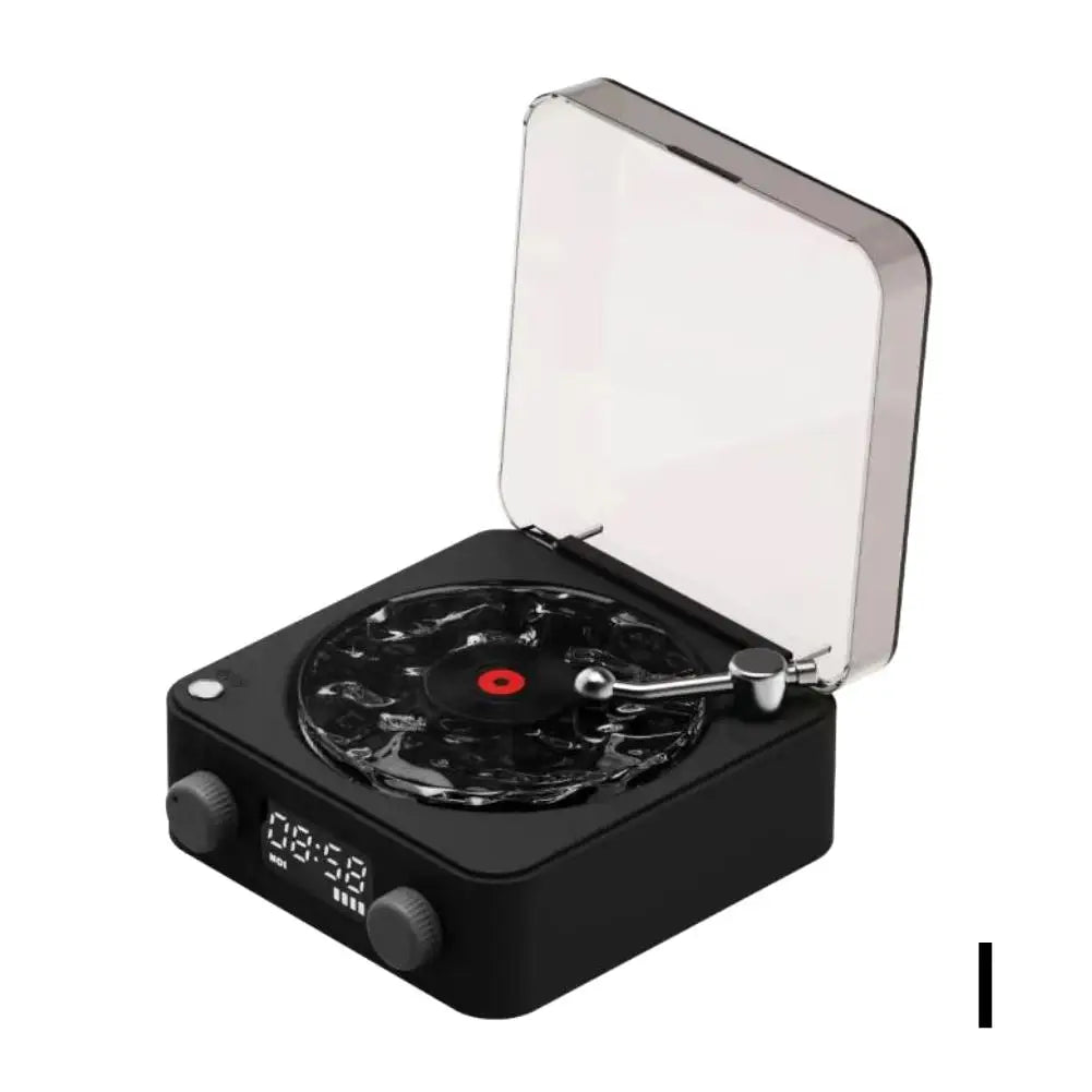 Retro Turntable Speaker With White Noise Wireless Bluetooth Vinyl Record Player Stereo Sound RGB Projection Lamp Effect ﻿