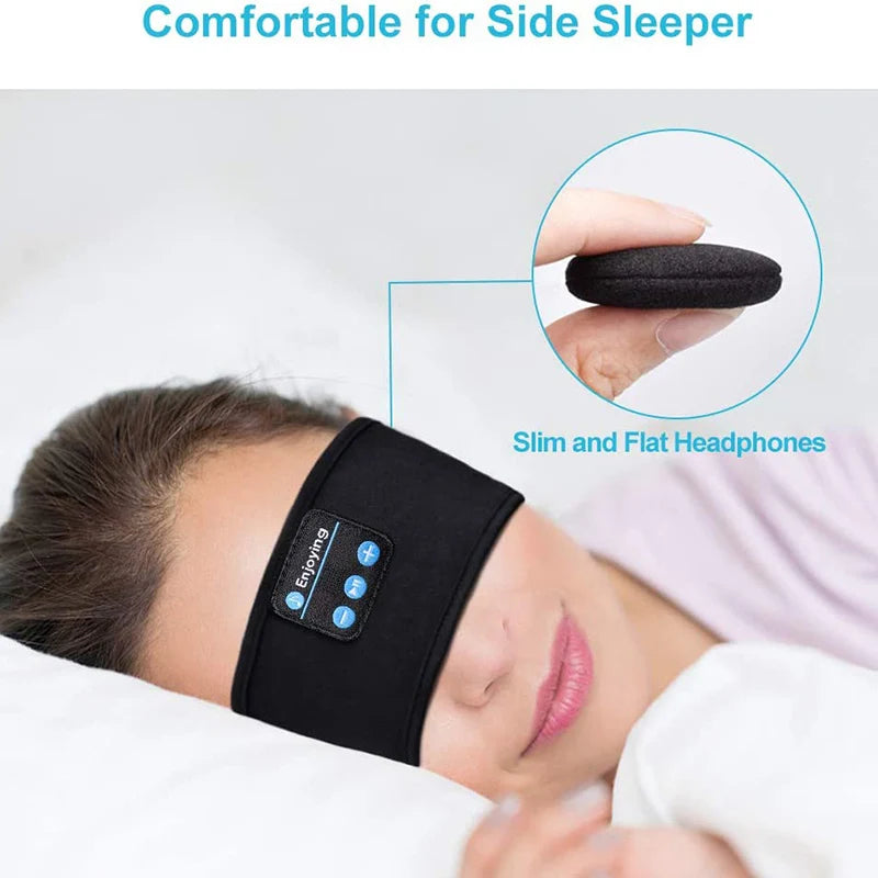 Bluetooth 5.0 Earphones Sports Sleeping Headband Elastic Wireless Headphone Music Eye Mask Wireless Bluetooth Headset Headband