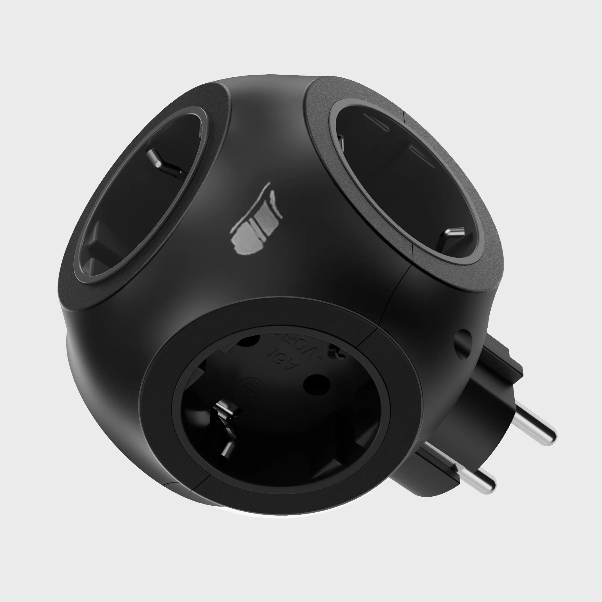 4000W EU Plug Wall Mounted Power Strip 5AC European Standard Outlet Expander Suitable For Bedroom, living room, Outdoor Etc