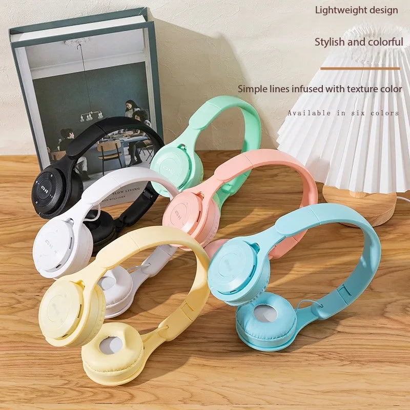 Hifi Sound Bluetooth Headphones Wireless Over-Ear Headsets with Microphone Noise Reduction Comfortable for Travel And Home Use