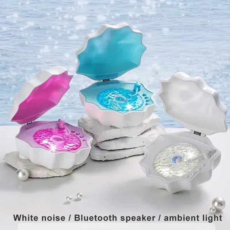 Wave Vinyl Record Player – Retro Bluetooth Speaker with White Noise & Color Light