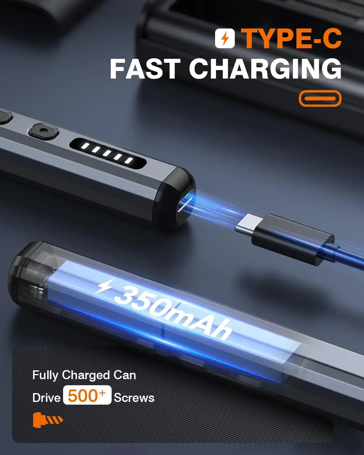 Mini Electric Screwdriver Set Magnetic Screwdriver with 30 Bits 5 Torque Settings Multi-Function Repair Power Tool Set Hand