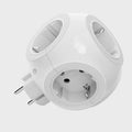4000W EU Plug Wall Mounted Power Strip 5AC European Standard Outlet Expander Suitable For Bedroom, living room, Outdoor Etc