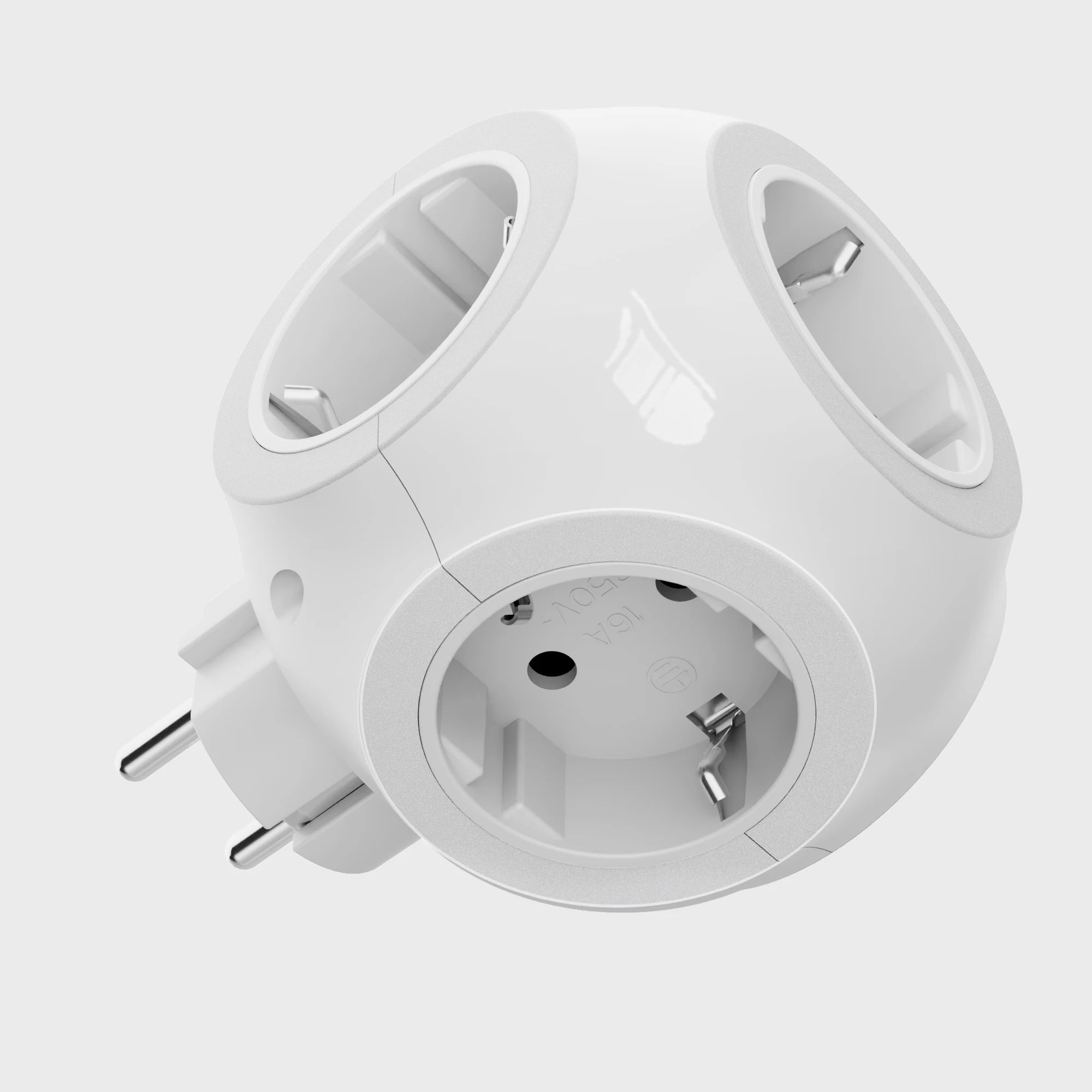 4000W EU Plug Wall Mounted Power Strip 5AC European Standard Outlet Expander Suitable For Bedroom, living room, Outdoor Etc